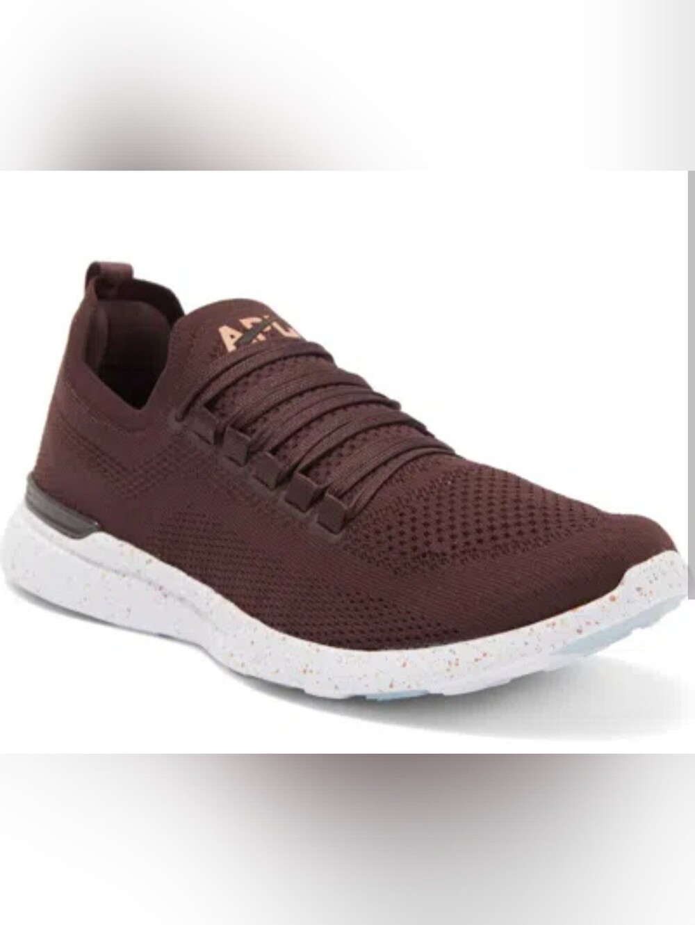 APL Techloom Breeze Knit Sneakers almond butter speckle dark umber Brown